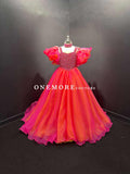 Pink/Orange Pageant Dress Rental - Youth Size 10