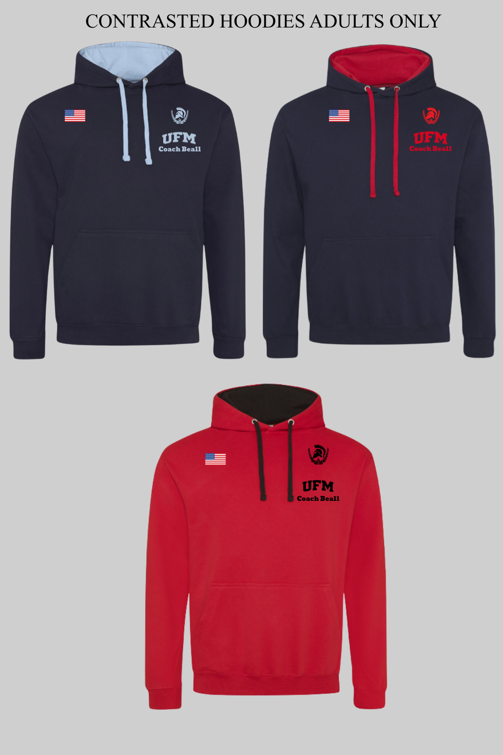 UFM Wrestling Coach Hoodie - Contrasted