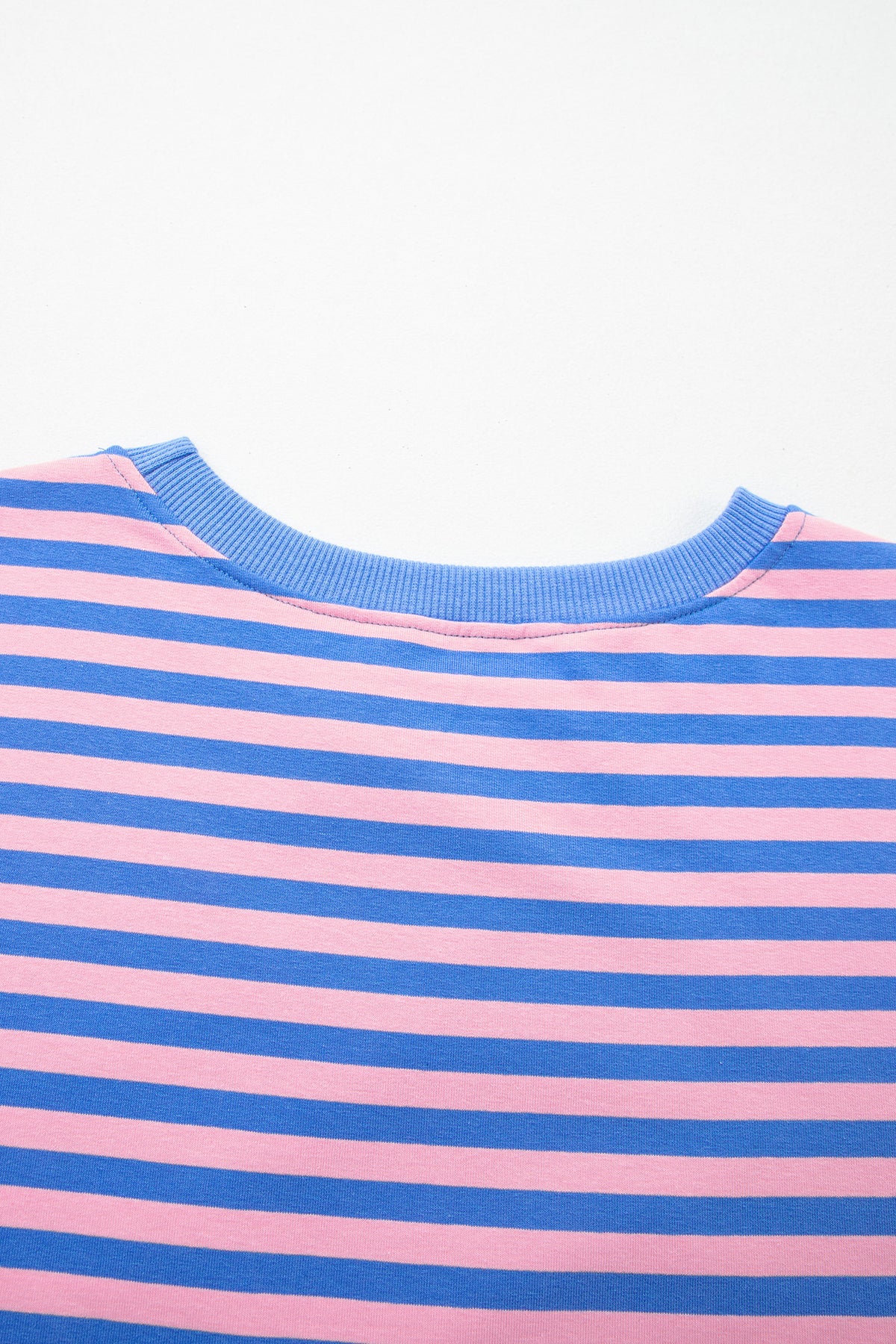 Pink Stripe Relaxed Short Sleeve Top Elastic Waist Drawstring Skort 2pcs Set