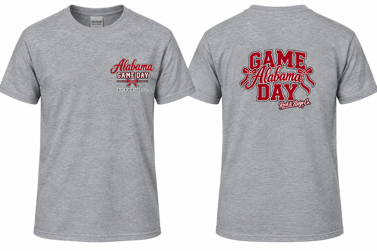 Rock & Ridge Co. Alabama Game Day Tee - front and back view