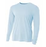 A4 Apparel NB3165 Youth Long Sleeve Cooling Polyester Performance Crew Shirt UPF 44+