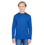 A4 Apparel NB3165 Youth Long Sleeve Cooling Polyester Performance Crew Shirt UPF 44+