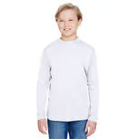 A4 Apparel NB3165 Youth Long Sleeve Cooling Polyester Performance Crew Shirt UPF 44+