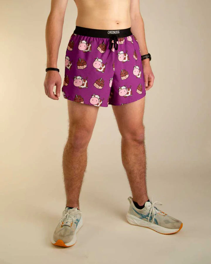 Men's Choccy Cows 5" Drawstring Split Running Shorts