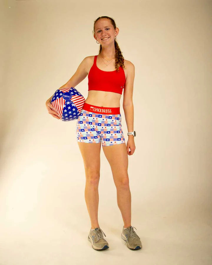 Women's USA Picnic 3" Compression Shorts