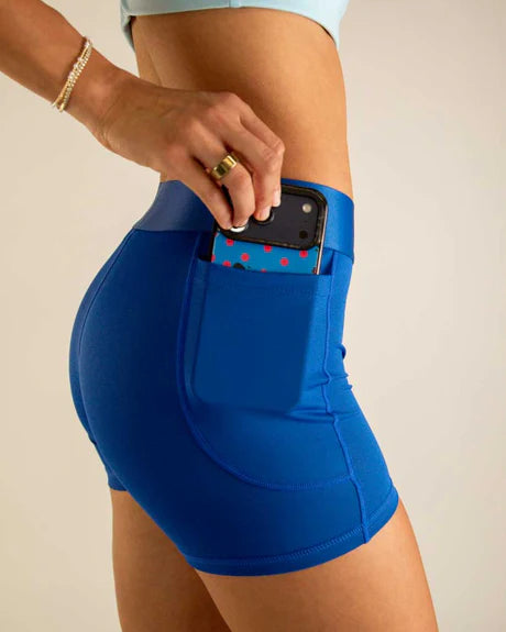 Women's Royal Blue 3" Compression Running Shorts