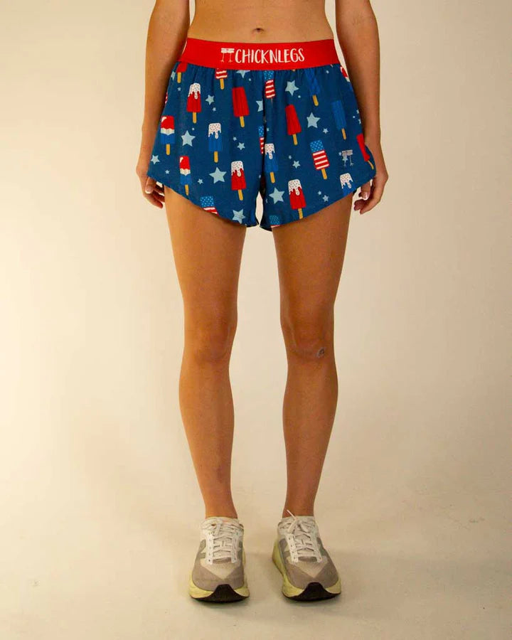 Women's USA Popsicles 4" Split Running Shorts