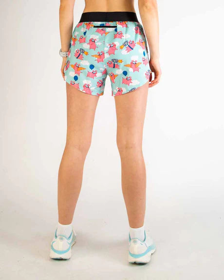 Women's Flying Pigs 4" Split Running Shorts
