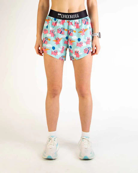 Women's Flying Pigs 4" Split Running Shorts