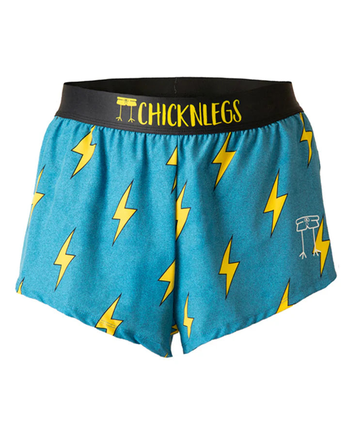 Men's Blue Bolts 2" Split Running Shorts