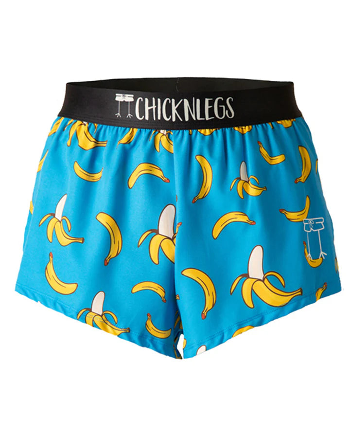 Men's Blue Bananas 2" Split Running Shorts