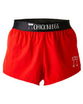 Men's Red 2" Split Running Shorts