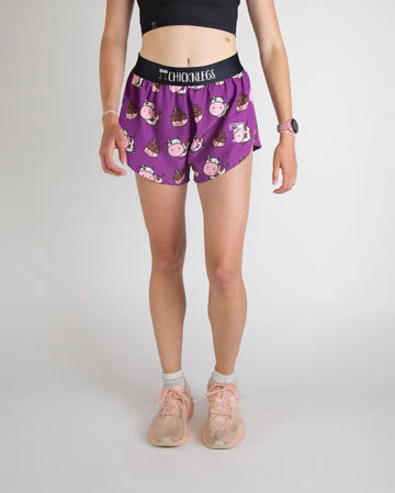 Women's Choccy Cows 4" Split Running Shorts