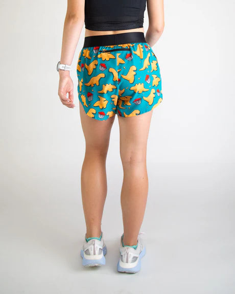 Women's Dino Nuggets 4" Split Running Shorts