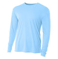 A4 Apparel NB3165 Youth Long Sleeve Cooling Polyester Performance Crew Shirt UPF 44+