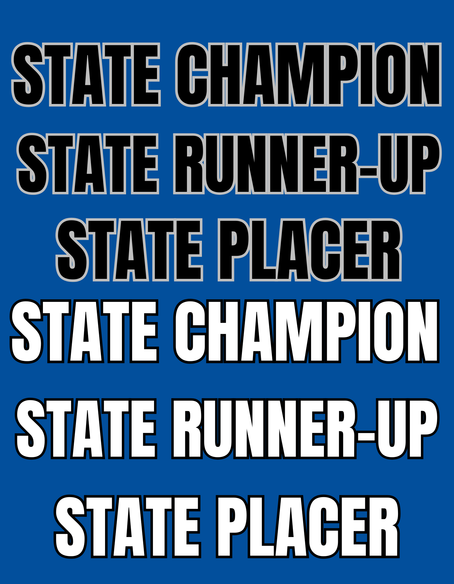 2026 State Individuals Tournament Custom Add-On Prints