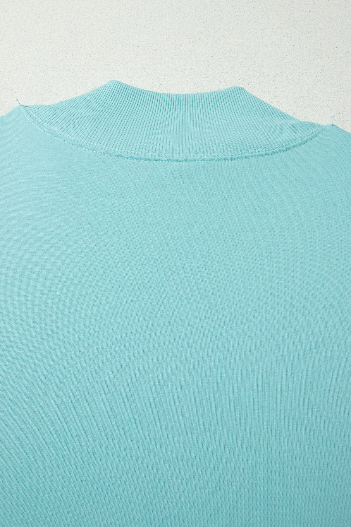 Mint Green Plus Size High Neck Cap Sleeve Top
