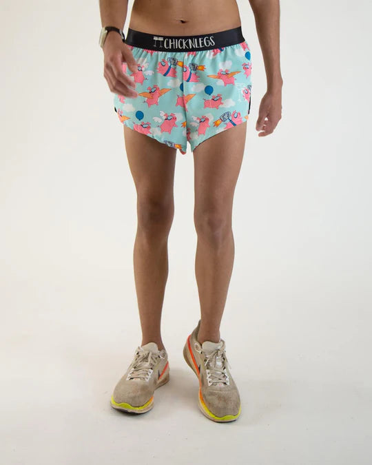 Men's Flying Pigs 2" Split Running Shorts