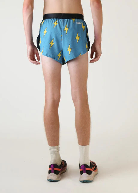 Men's Blue Bolts 2" Split Running Shorts