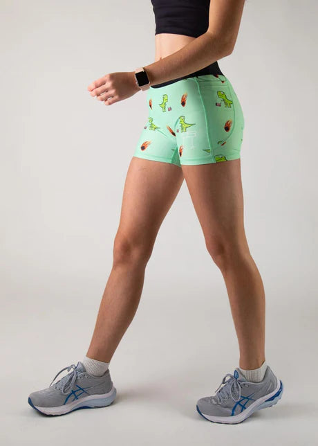 Women's Dino Sore 3" Compression Running Shorts