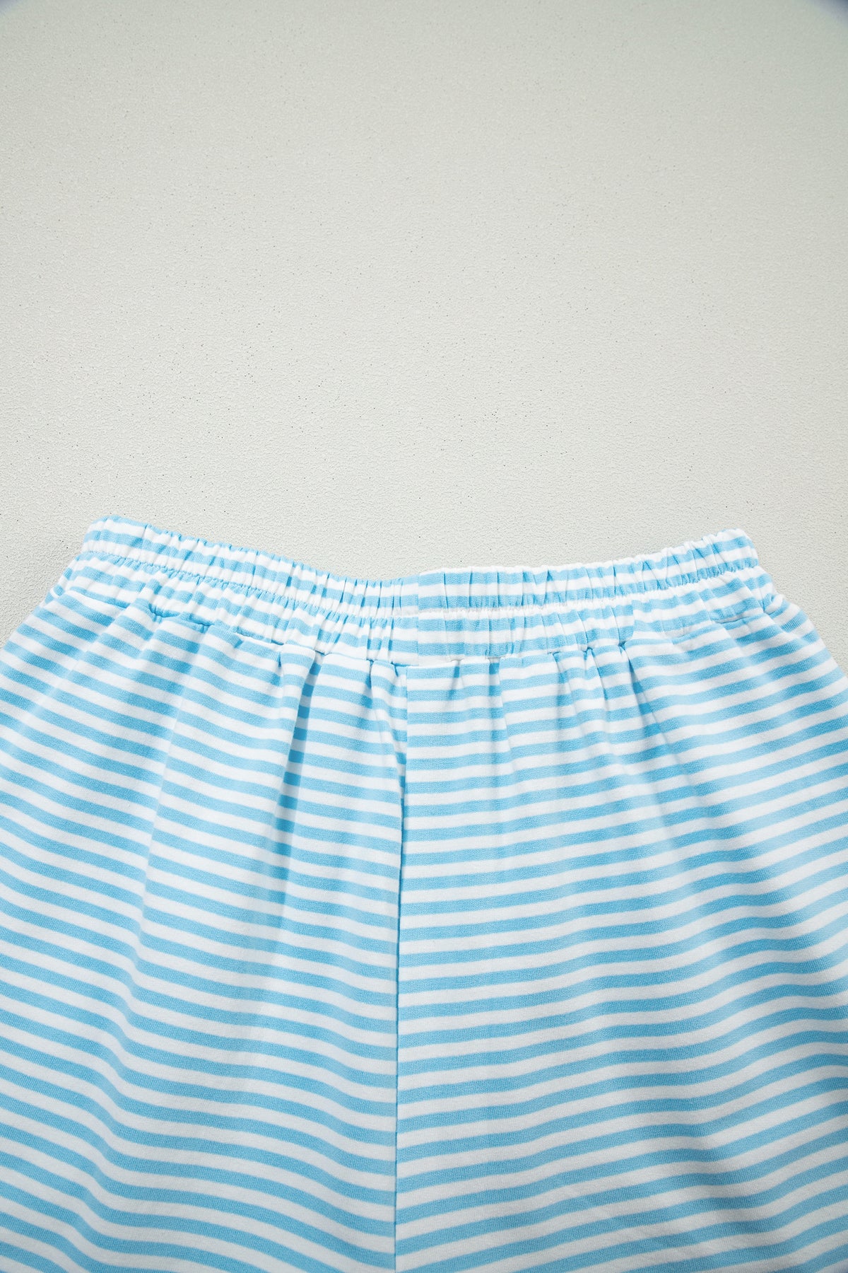 Pink Stripe Oversize Mock Neck Sweatshirt and Shorts Set