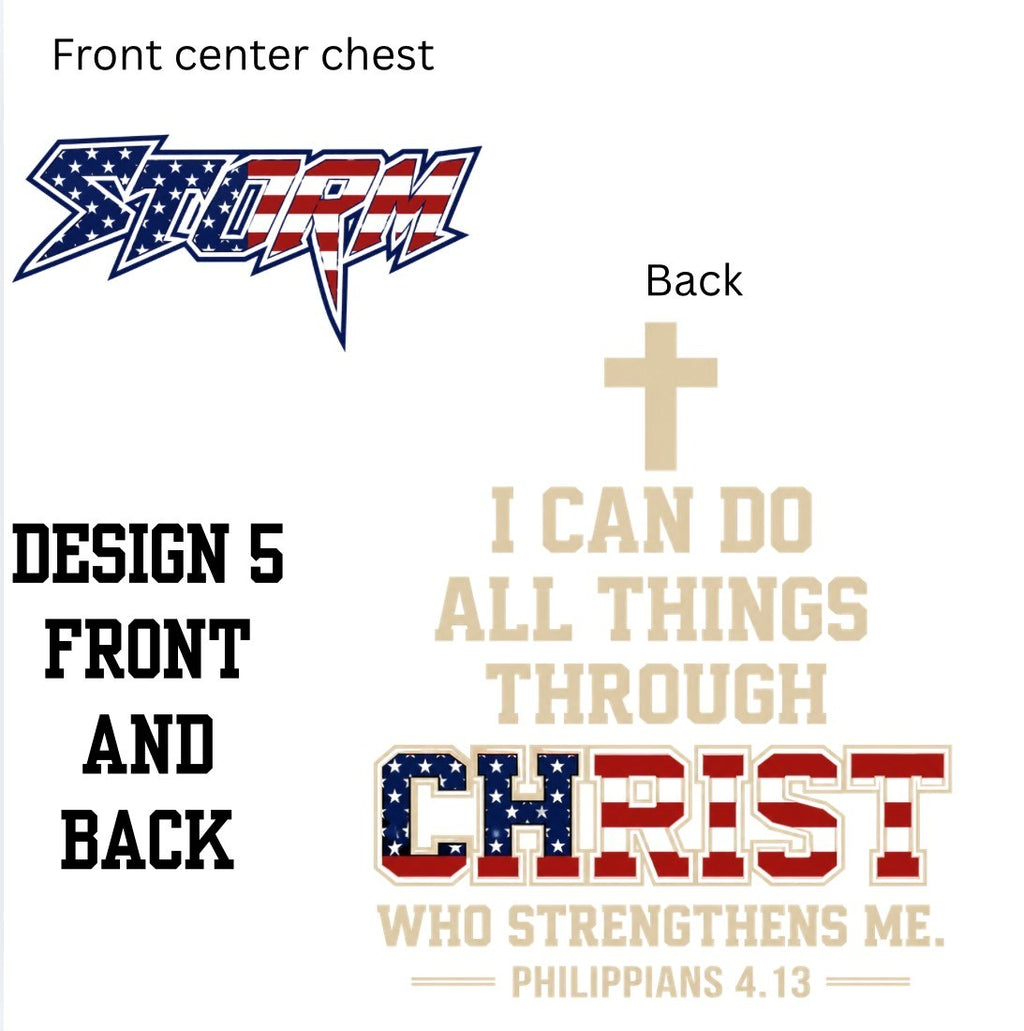 Design 5 - Saltillo Storm Front and Back (Philippians 4:13)