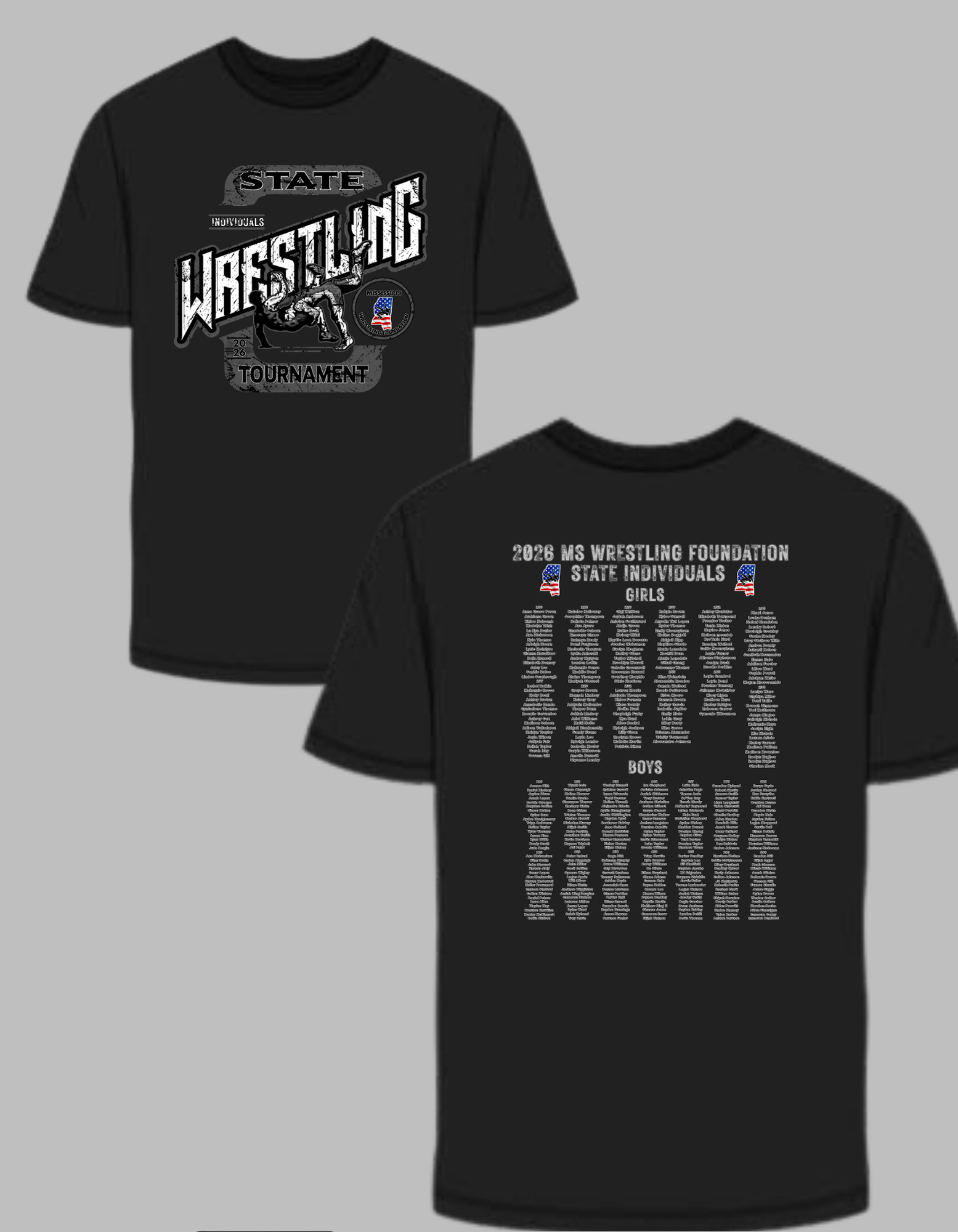 2026 MS Wrestling State Individuals T-Shirt